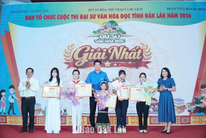 Trao giải Cuộc thi Đại sứ Văn hóa đọc tỉnh Đắk Lắk năm 2026
