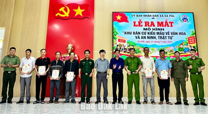 Xã Ea Păl ra mắt mô hình “Khu dân cư kiểu mẫu về văn hóa và an ninh, trật tự”