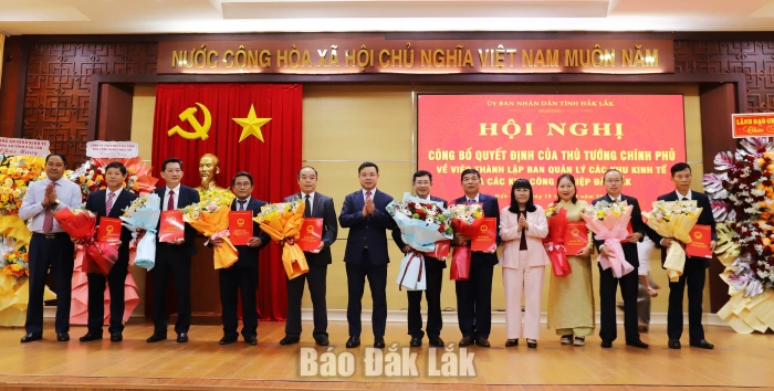 Công bố thành lập Ban Quản lý các khu kinh tế và khu công nghiệp Đắk Lắk