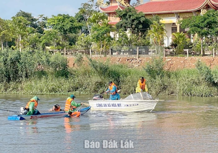 Xã Hòa Mỹ: Luyện tập ứng phó thiên tai, tìm kiếm cứu nạn