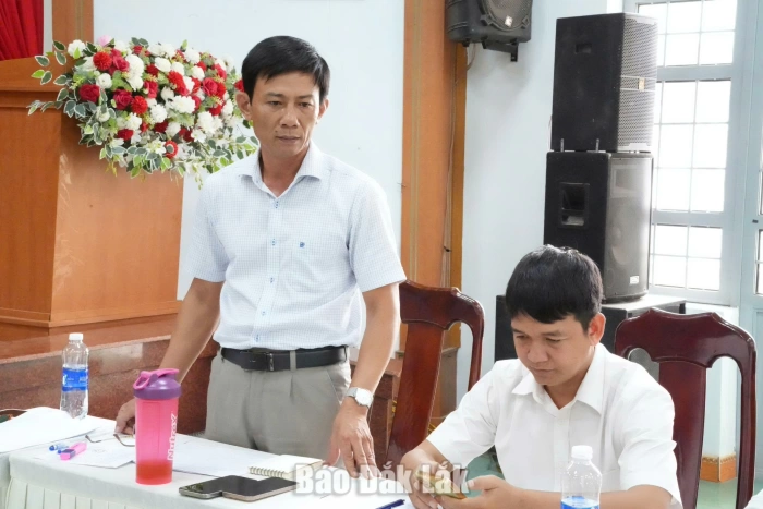 Xã Tân Tiến làm việc với các hộ dân có đất thu hồi thực hiện Dự án hồ Krông Pách Thượng giai đoạn 2 qua địa bàn xã