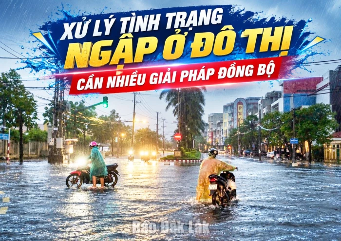 Xử lý tình trạng ngập ở đô thị: Cần nhiều giải pháp đồng bộ