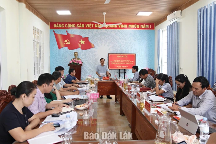 Đoàn kiểm tra, giám sát số 504 làm việc với Đảng ủy xã Krông Ana