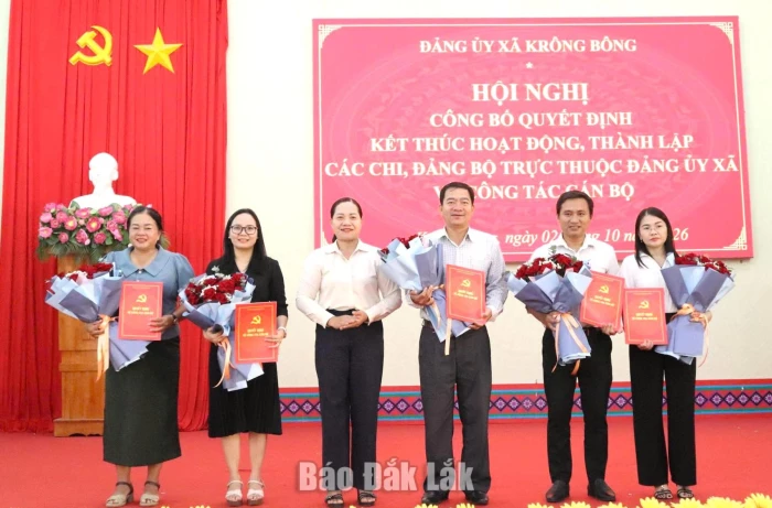 Xã Krông Bông vượt chỉ tiêu kết nạp đảng viên năm 2026