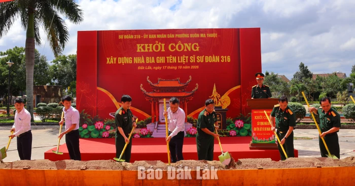 Khởi công xây dựng Nhà bia ghi tên liệt sĩ Sư đoàn 316