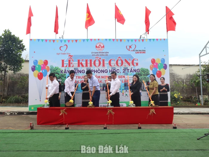 Khởi công xây dựng 4 phòng học tại Trường Mầm non Hoa Sen