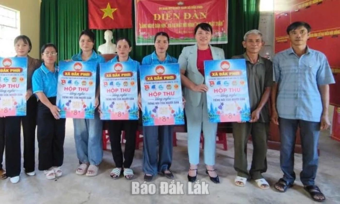 Xã Đắk Phơi ra mắt mô hình “Bàn trà Mặt trận” tại buôn Liêng Ông và buôn Pai Bi
