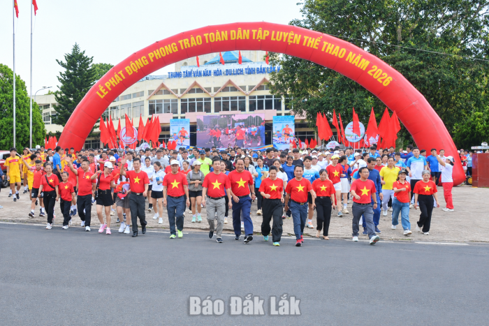 Đắk Lắk: 4.000 người hưởng ứng phong trào tập luyện thể dục, thể thao