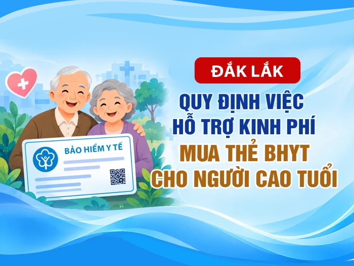 (Infographic) Quy định việc hỗ trợ kinh phí mua thẻ BHYT cho người cao tuổi