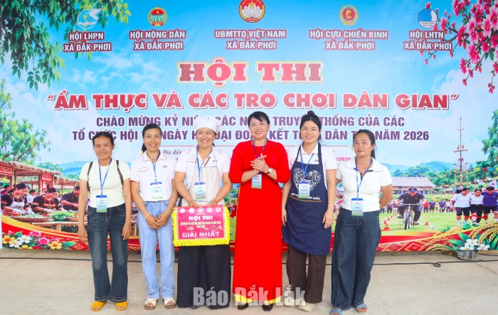 Xã Đắk Phơi: Sôi nổi Hội thi ẩm thực và trò chơi dân gian năm 2026