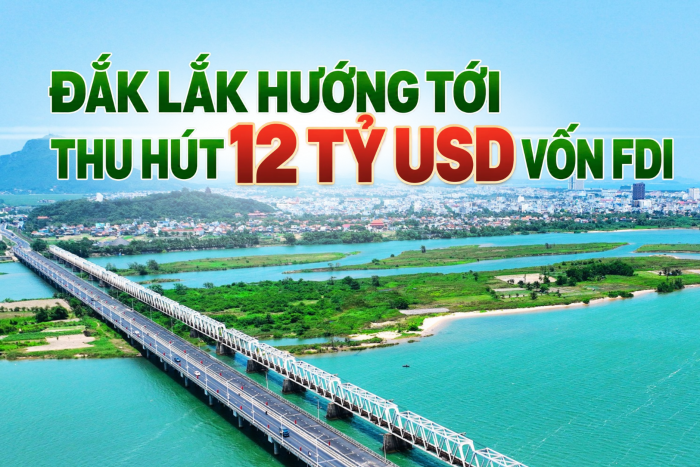 (Infographic) Đắk Lắk hướng tới thu hút 12 tỷ USD vốn FDI