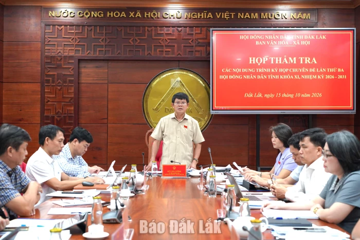 Ban Văn hóa - Xã hội HĐND tỉnh thẩm tra các nội dung trình Kỳ họp Chuyên đề thứ Ba