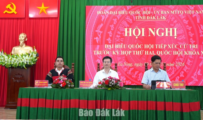 ĐBQH tỉnh tiếp xúc cử tri các xã Ea Ning, Dray Bhăng, Dur Kmăl