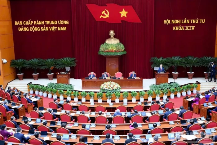 Thông cáo báo chí về ngày làm việc thứ hai Hội nghị lần thứ tư Ban Chấp hành Trung ương Đảng khóa XIV