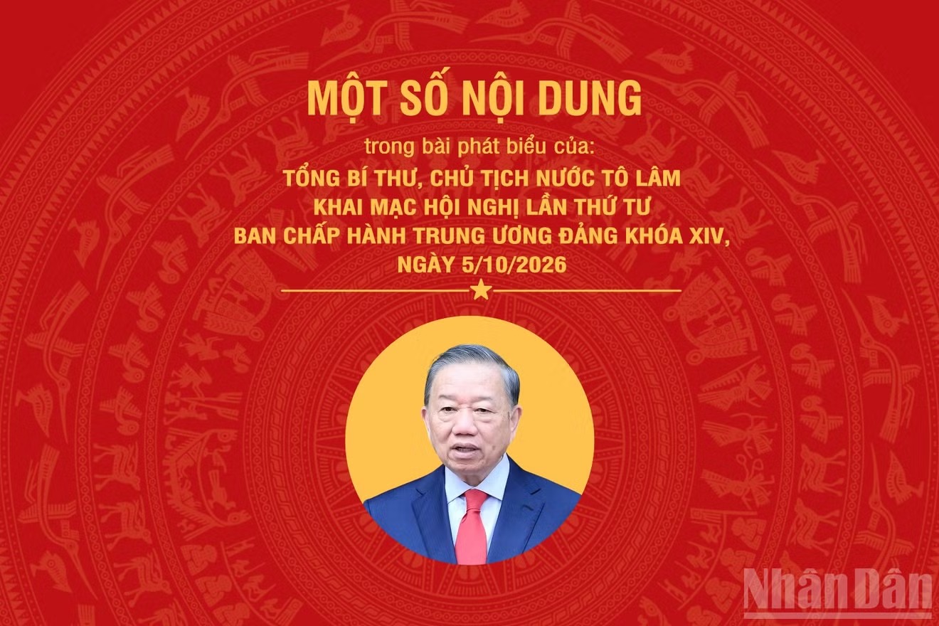 Một số nội dung trong phát biểu của Tổng Bí thư, Chủ tịch nước Tô Lâm khai mạc Hội nghị lần thứ tư Ban Chấp hành Trung ương Đảng khóa XIV