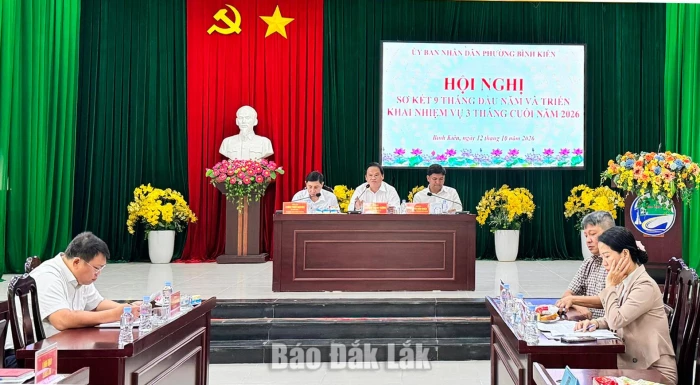 Phường Bình Kiến triển khai nhiệm vụ quý 4 năm 2026