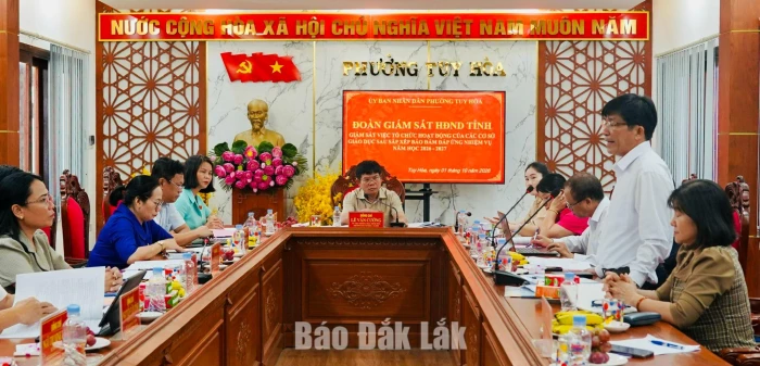 Giám sát điều kiện hoạt động cơ sở giáo dục sau sắp xếp tại phường Tuy Hòa