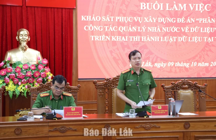 Khảo sát công tác quản lý nhà nước về dữ liệu tại Đắk Lắk