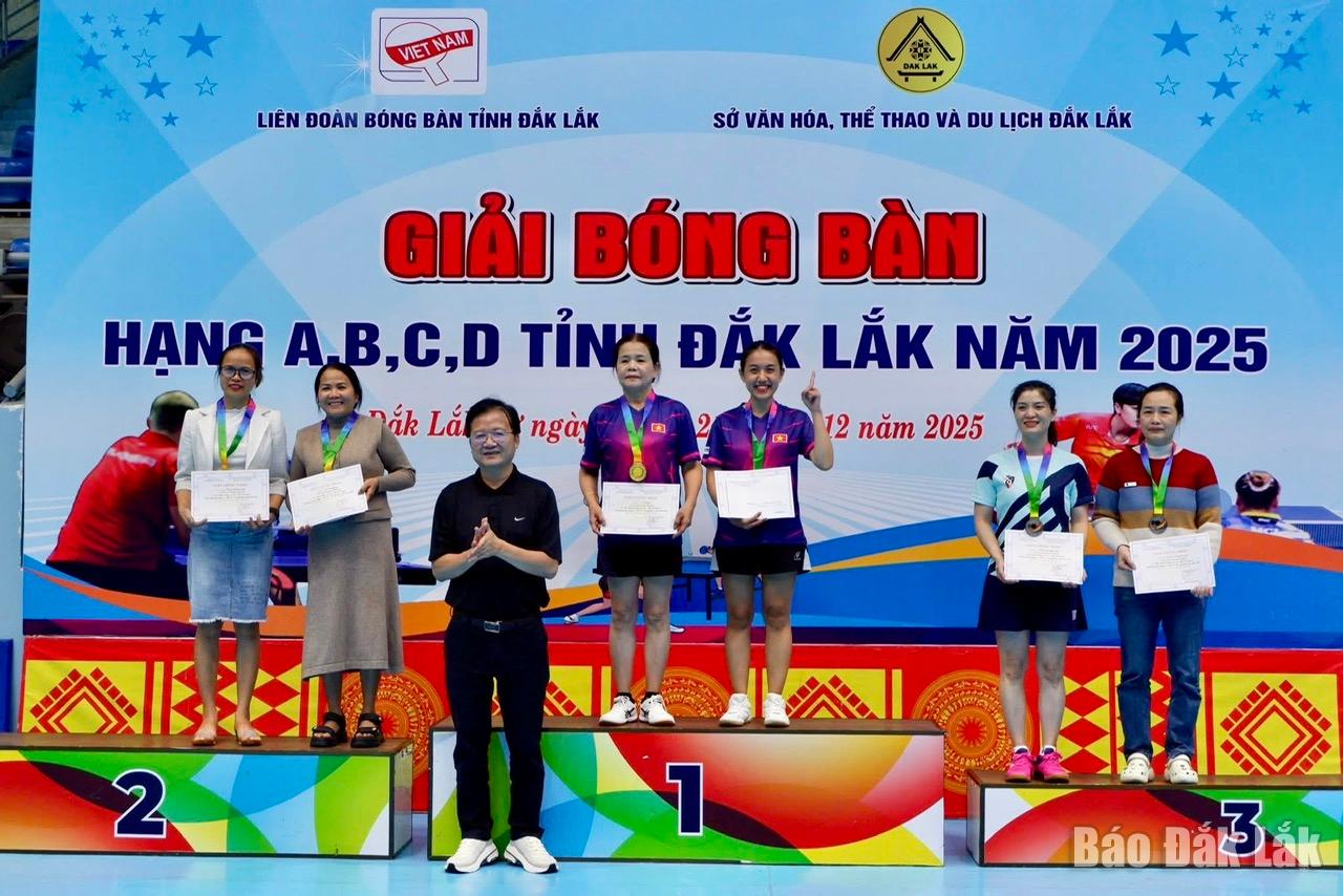 Giải Bóng bàn hạng A, B, C, D tỉnh Đắk Lắk năm 2025