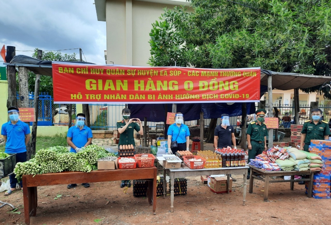 Gian hàng 0 đồng được thực hiện trên địa bàn xã Ea Bung