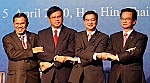 Lãnh đạo 4 nước  thống nhất tăng cường hợp tác   Ảnh: T.L