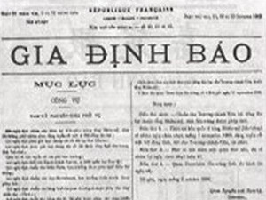 Gia Định báo - tờ báo chữ Quốc ngữ đầu tiên ra đời năm 1865.