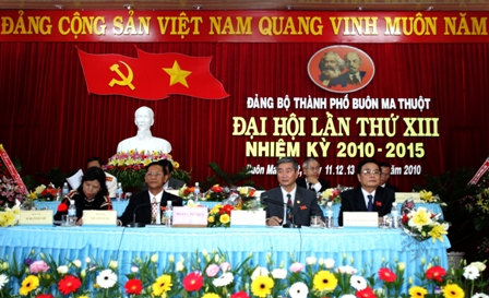 Đoàn Chủ tịch Đại hội  (Ảnh: P.H)