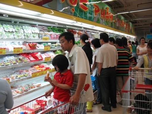 hơn 90% hàng hóa bày bán tại siêu thị là hàng sản xuất trong nước