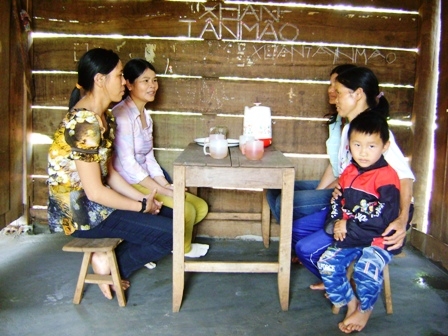 Căn nhà của mẹ con chị Phan Thị Hòa (thôn 12, xã Phú Xuân, huyện Krông Năng) vừa được HPN xã hỗ trợ sửa chữa.