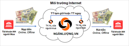 Quy trình thanh toán qua ví điện tử Ngân lượng.