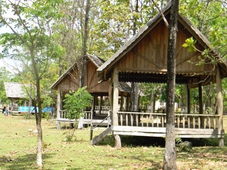 Trong khi đó hàng chục nhà sàn có nét kiến trúc của các dân tộc bản địa bị hư hại do không đưa vào sử dụng