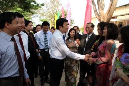 Chủ tịch nước đến thăm Học viện Hành chính Phân viện khu vực Tây Nguyên