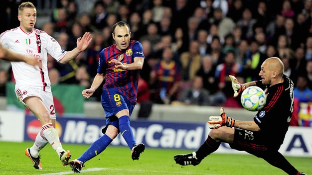Bàn ấn định chiến thắng 3-1 của Iniesta cho Barca