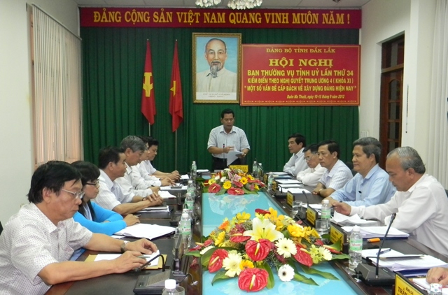 Bí thư Tỉnh ủy Dak Lak phát biểu kết luận hội nghị