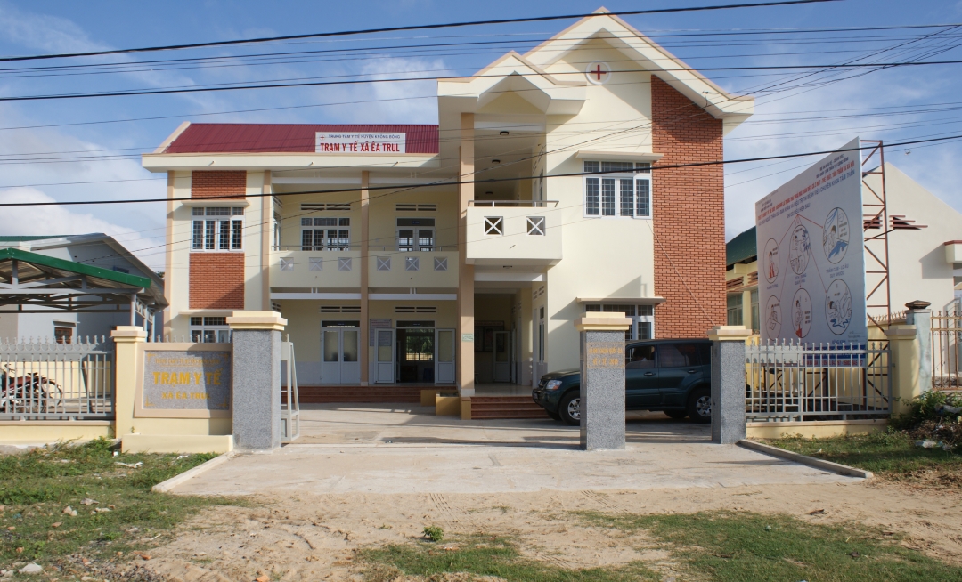 Trạm Y tế xã Ea Trul (huyện Krông Bông) được đầu tư xây dựng mới từ nguồn kinh phí Dự án Atlantic Philanthropies Việt Nam tài trợ.