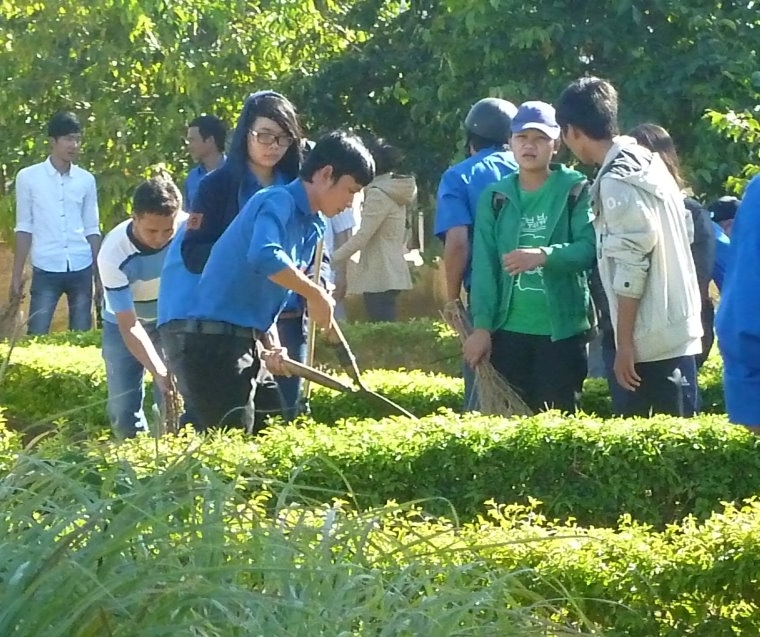 Cắt tỉa vườn hoa