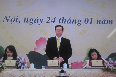 Thủ tướng Nguyễn Tấn Dũng phát biểu chỉ đạo tại Hội nghị. 
