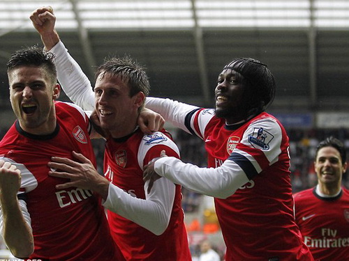 Arsenal đang thách thức các đội bóng muốn chen chân ở tốp 4