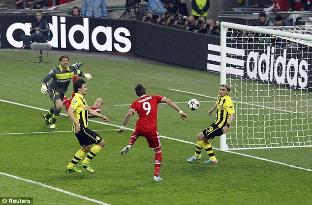  Mandzukic mở tỷ số trận đấu cho Bayern