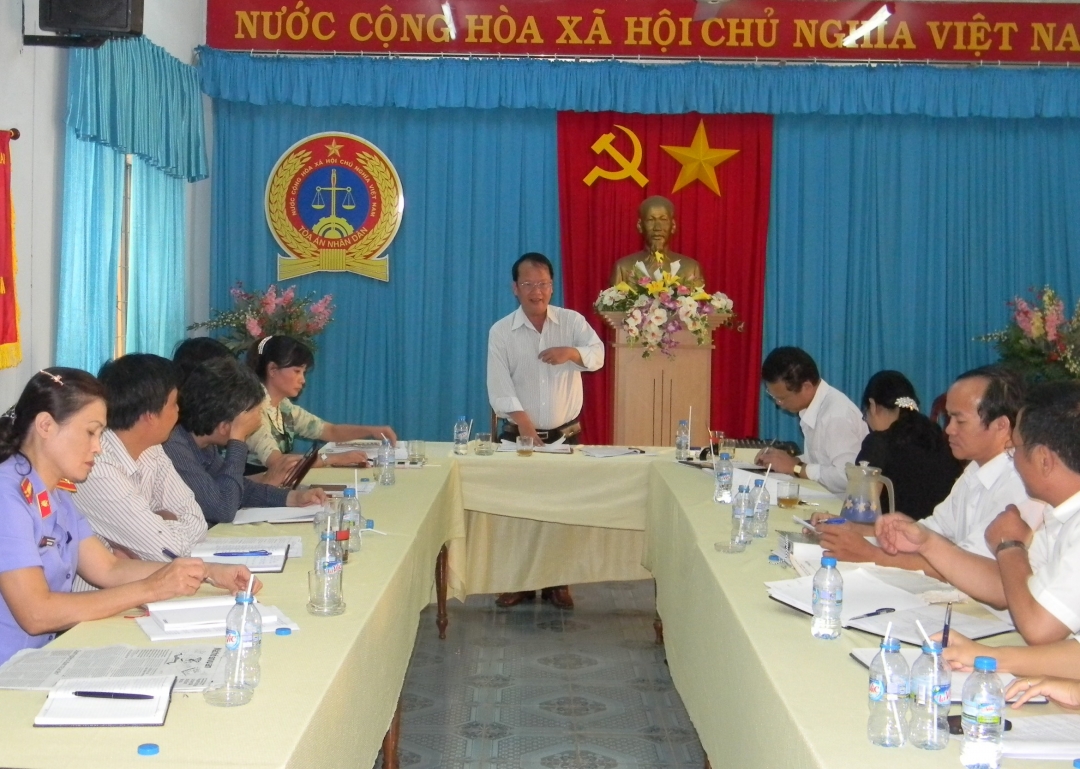 Ông Phạm Hát, Trưởng đoàn giám sát kết luận tại buổi làm việc