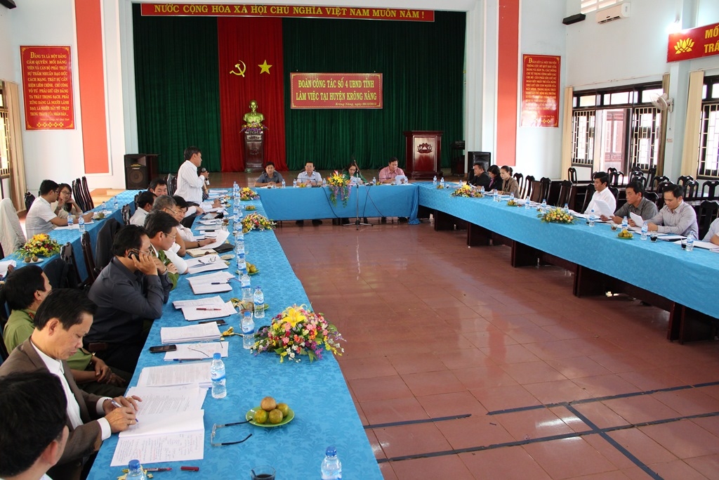 Quang cảnh buổi làm việc tại huyện Krông Năng