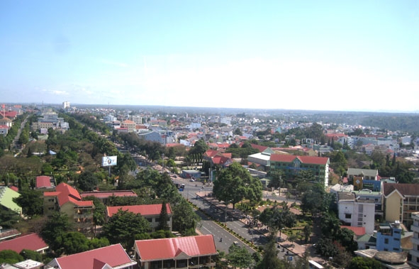 Buôn Ma Thuột với dáng dấp của một đô thị phát triển, hiện đại, văn minh.