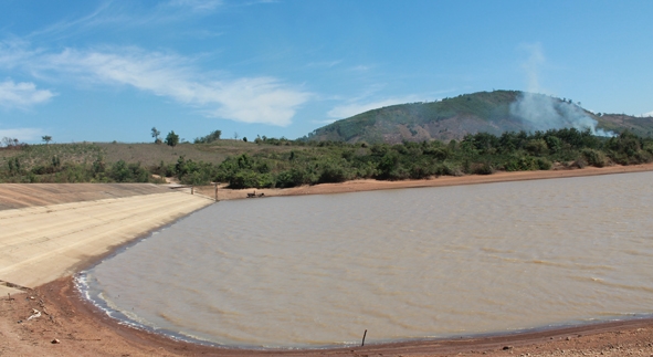 Hồ chứa Cư Păm, xã Cư Kty, huyện Krông Bông cần kiên cố hóa tràn để bảo đảm  an toàn cho sản xuất và dân sinh trong mùa mưa.