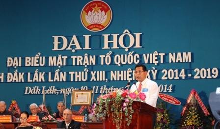 Ủy viên Trung ương Đảng, Bí thư Tỉnh ủy, Chủ tịch HĐND tỉnh Niê Thuật phát biểu chỉ đạo Đại hội