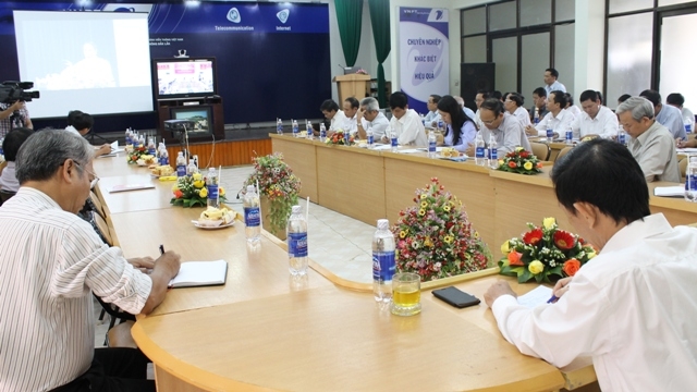 Quang cảnh hội nghị tại điểm cầu Dak Lak.