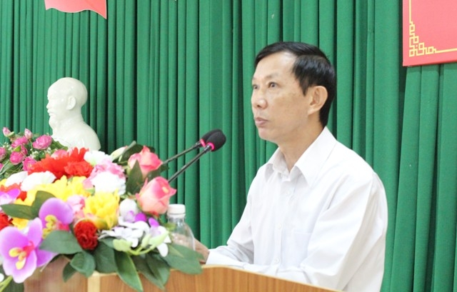 Phó Trưởng Ban Tuyên giáo Tỉnh ủy Lưu Tiến Vinh phát biểu tại buổi khai mạc.