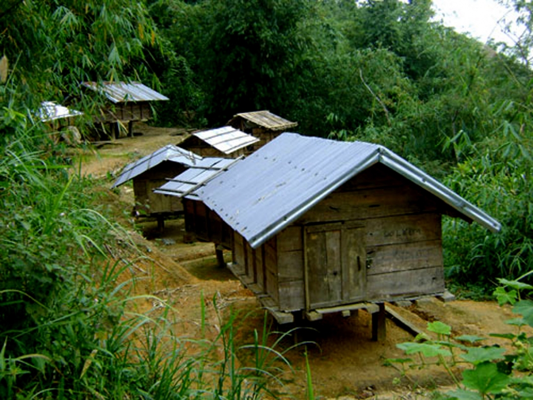 Kho thóc của  đồng bào dân tộc Xơđăng làng  Tắc Xanh (thôn 4),  xã  Trà Linh, huyện  Nam Trà My (Quảng Nam).