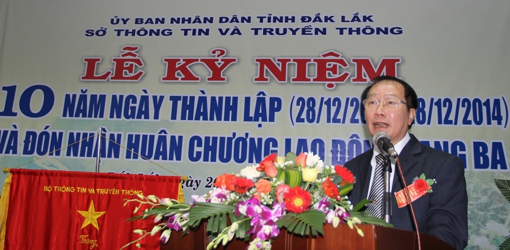 Đồng chí Trần Hiếu phát biểu tại Lễ kỷ niệm
