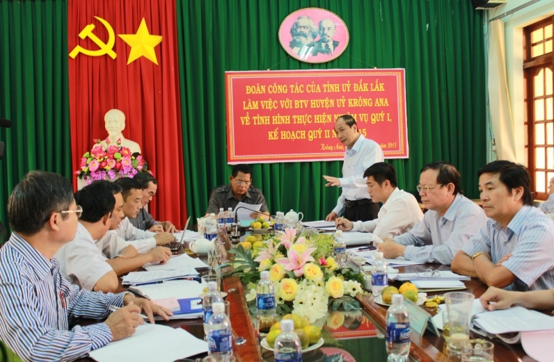Chủ tịch UBND tỉnh Phạm Ngọc Nghị phát biểu tại buổi làm việc