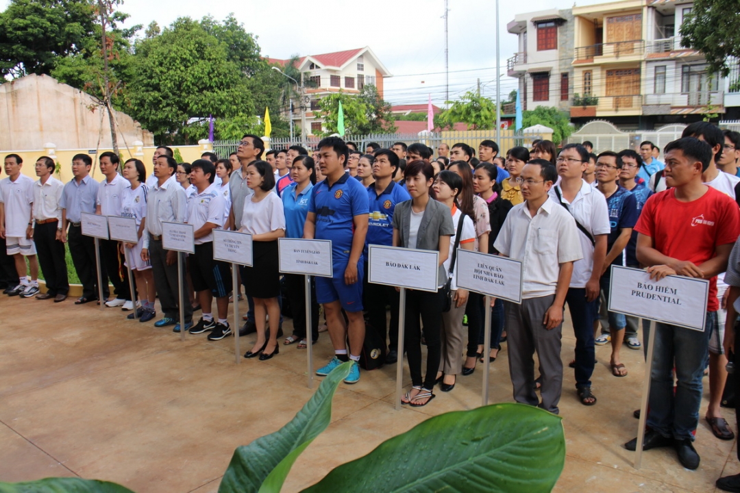 Hội thao thu hút sự tham gia của đông đảo phóng viên, biên tập viên và lãnh đạo của các cơ quan báo chí trên địa bàn